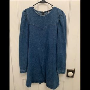 Free People Denim Self Control Mini Dress - Size 8